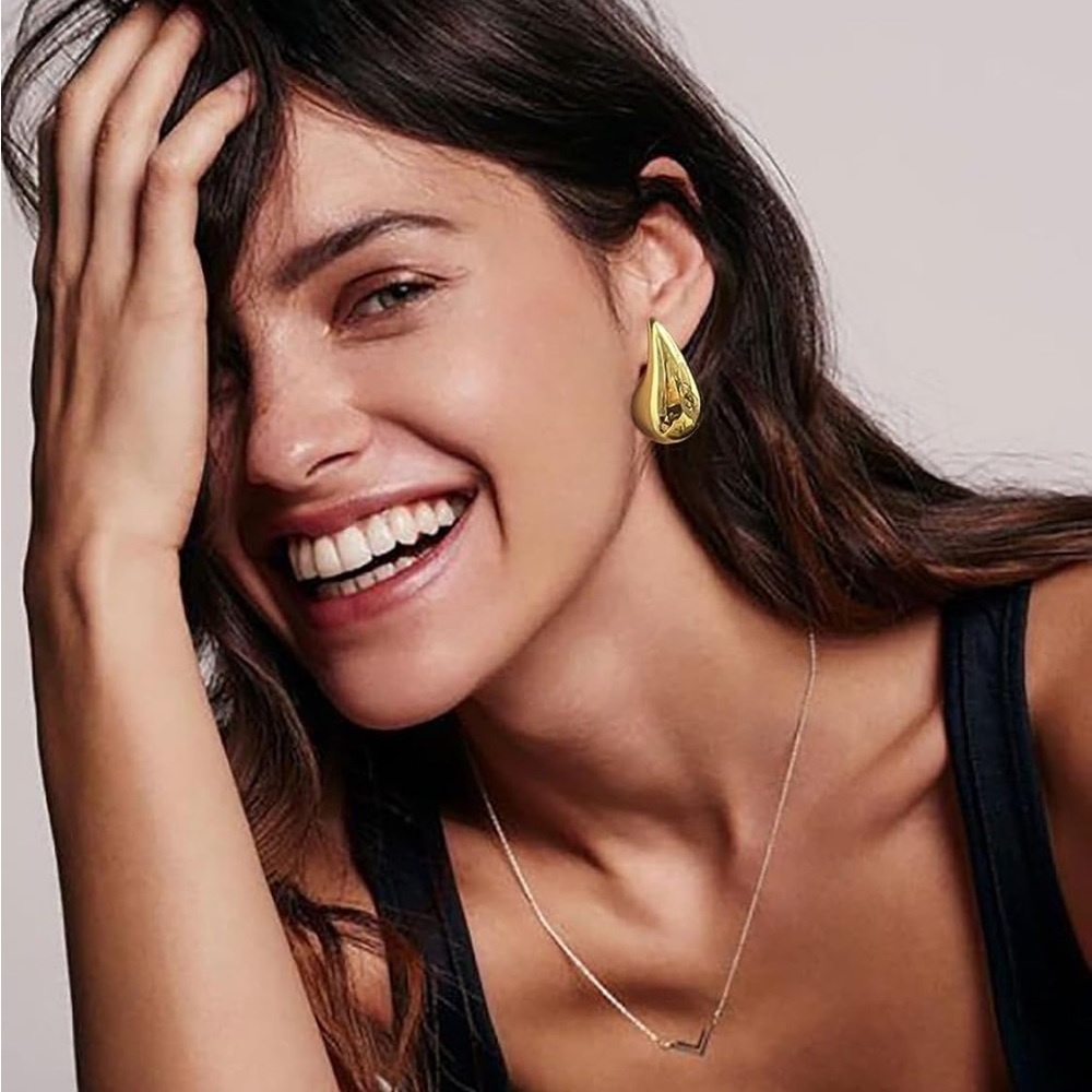 TEAR DROP Gorgeous look like Bottega, perfect look of designer earrings!